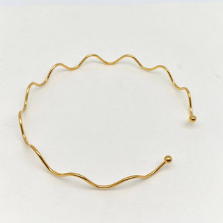 Adjustable Wavy Collar 18k Gold Plated Stainless Steel - FGS