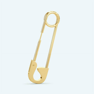 Oversized Safety Pin Earring: Gold / Single