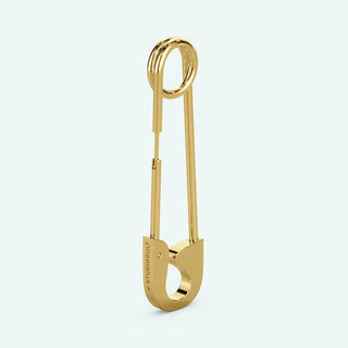 Oversized Safety Pin Earring: Gold / Single