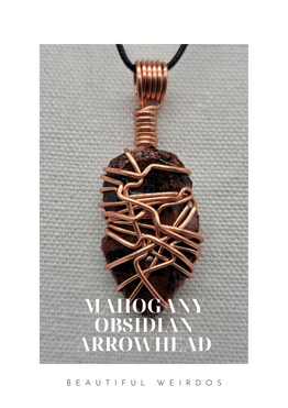 Mahogany Obsidian Arrowhead