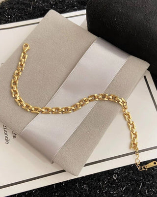 18K STAINLESS STEEL TARNISH FREE CUBAN BRACELET | 40B5221: GOLD